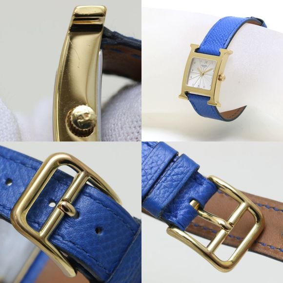 HERMES H Watch HH1.201 GP (Gold Plated) x Epson Ladies 39733 - Picture 7 of 10